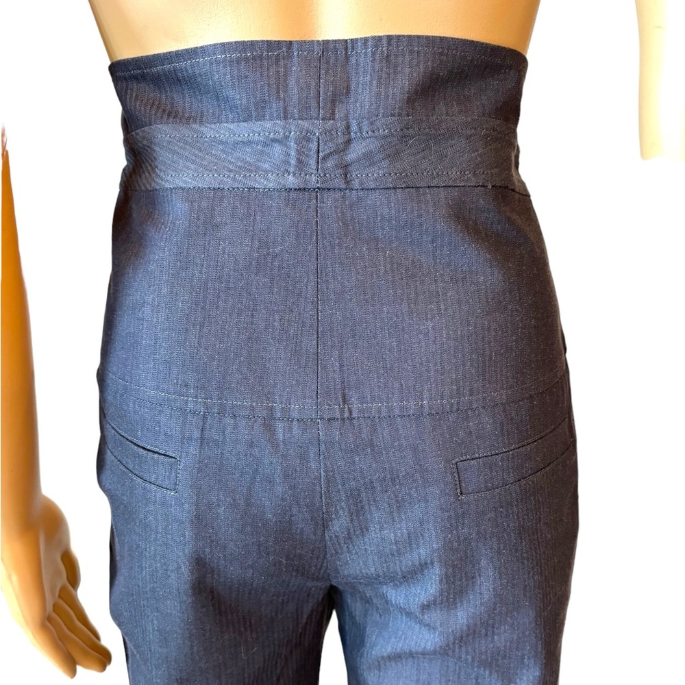 Alvin Valley Grey Pinstripe Ultra High Rise Capri Pants - Picture 8 of 10